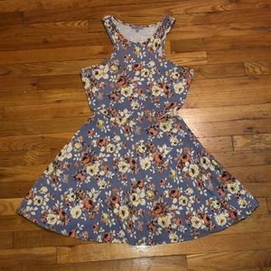 Charlotte Russe Blue Floral Summer Dress
